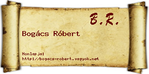 Bogács Róbert névjegykártya